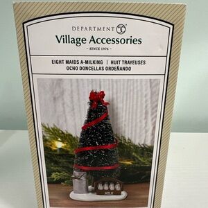 Department 56 Village Accessory - Eight Maids A-Milking Tree